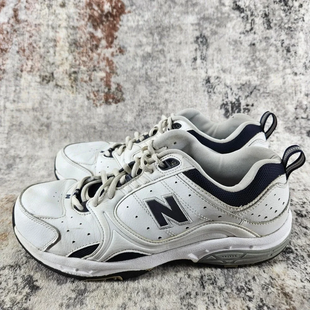 New Balance 622 Cross Training Shoes Mens 12 4E Wide White Blue Leather MX622WN